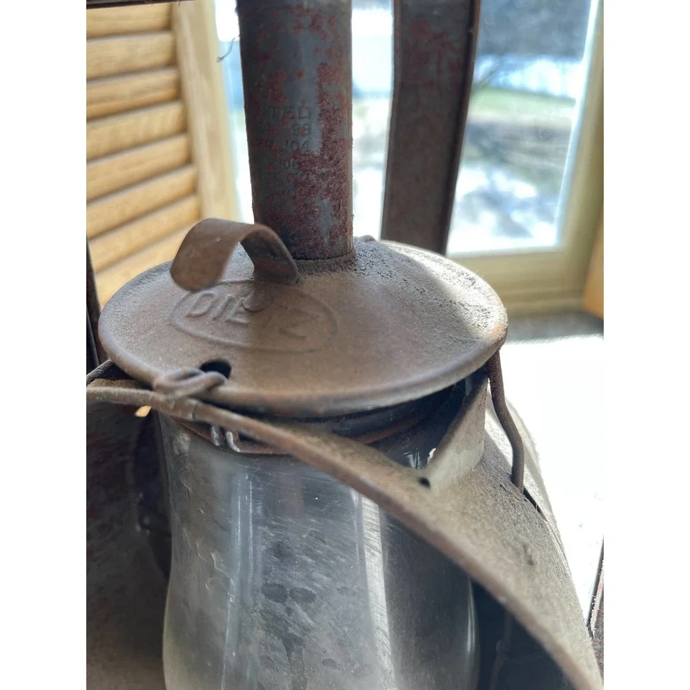 Antique 1900's Dietz Acme Track Walker Inspector Railroad Train Lamp Patina Rust
